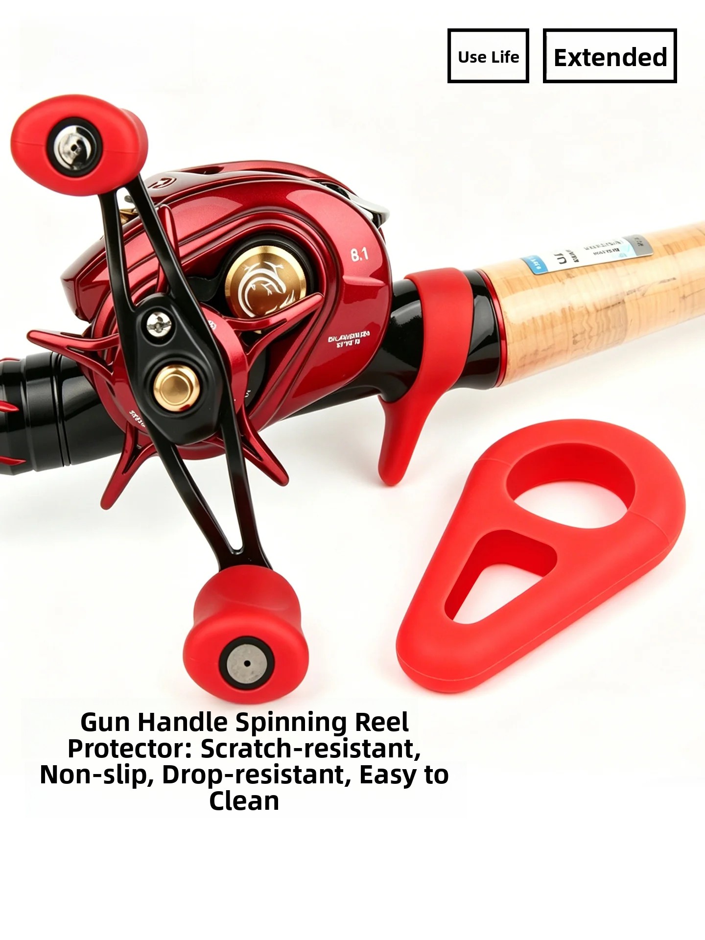 Fishing Lure Accessories - อุปกรณ์ตกปลา ปลอกป้องกันไกปืนคันเบ็ด ซิลิโคนกันลื่น ทนทาน ป้องกันแรงกระแทก อุปกรณ์เสริมด้ามจับปืน