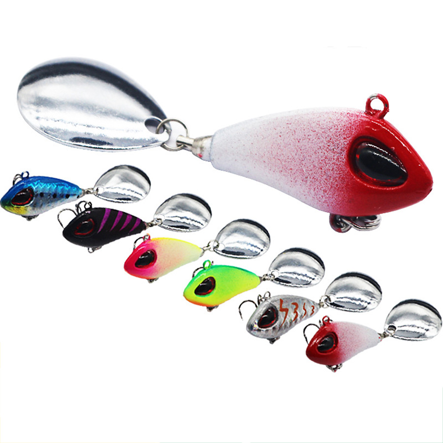 Fishing Lure Blade Bait - เหยื่อตกปลาแบบสปินเนอร์เบท รุ่น Metal Vib สำหรับปลาบาสและปลาเทราต์ แบบจม