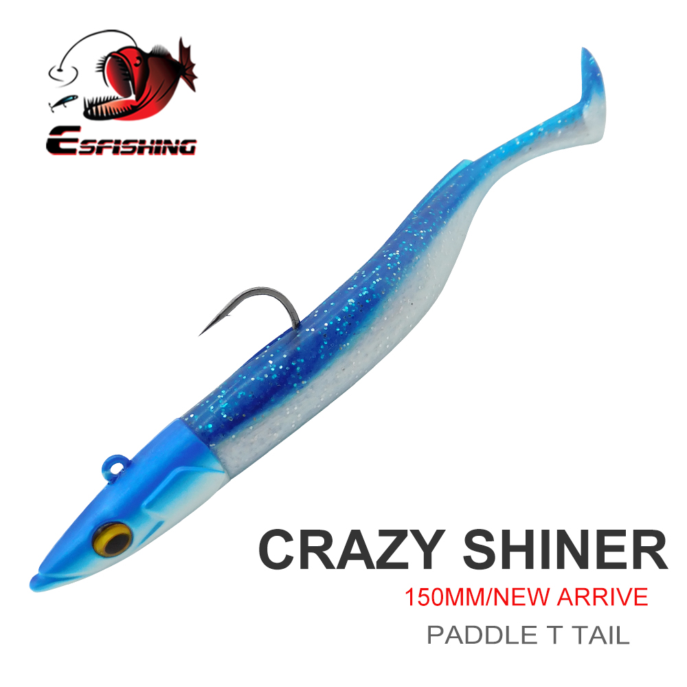 Fishing Lure Spinnerbait - ESFISHING เหยื่อตกปลาแบบนิ่ม เหยื่อปลอมแบบนิ่ม หางพายสุดเซอร์ 150 มม.