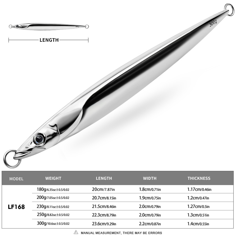เหยื่อจิ๊กกิ้งโลหะ LHFSH 180g- - Fishing Lure Spoon บทวิจารณ์และราคา