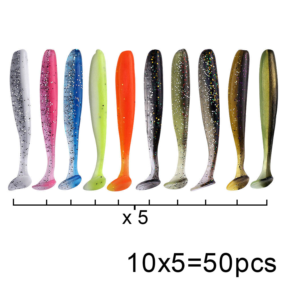 QXO 50 ชิ้น/ล็อต Swimbait Soft - Fishing Lure Soft Plastic บทวิจารณ์และราคา